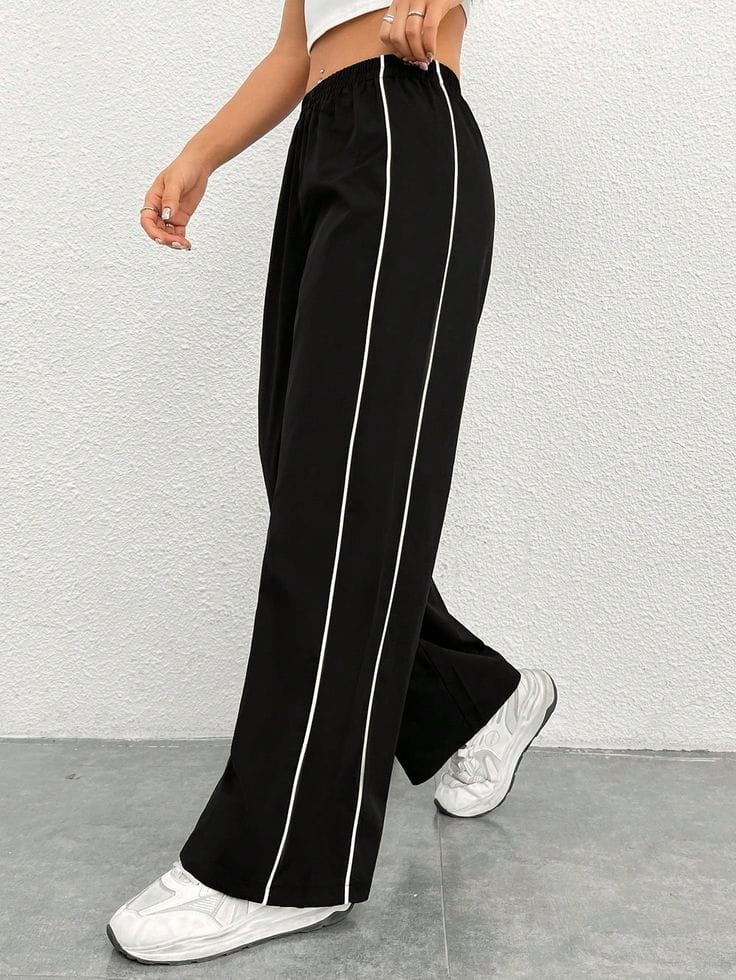 Women's Double Stripe Wide-Leg Pant